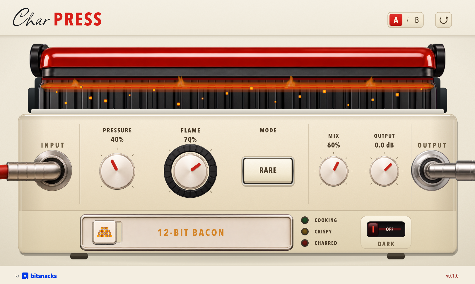 Char Press in the 12-bit Add Bacon state